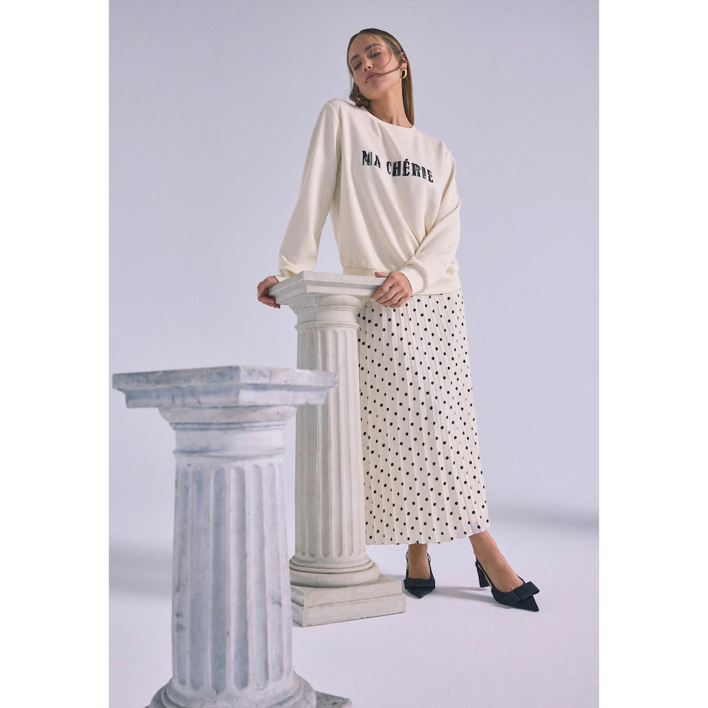 Zero Maxirock »zero Faltenrock Mit Punkten« Falten