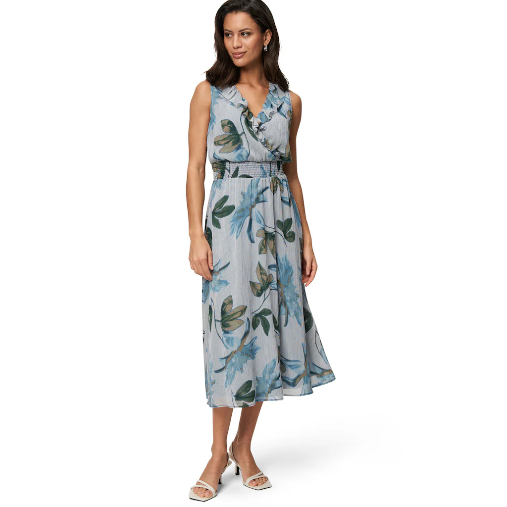 Zero Midikleid »zero Midikleid mit Rüschen« Wickeldesign