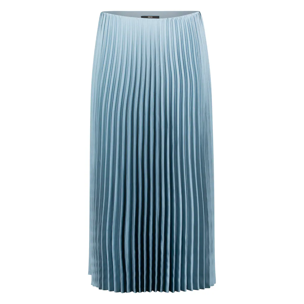 Zero Midirock »zero Satin-Rock Midi Mit Plisseefalten« Falten