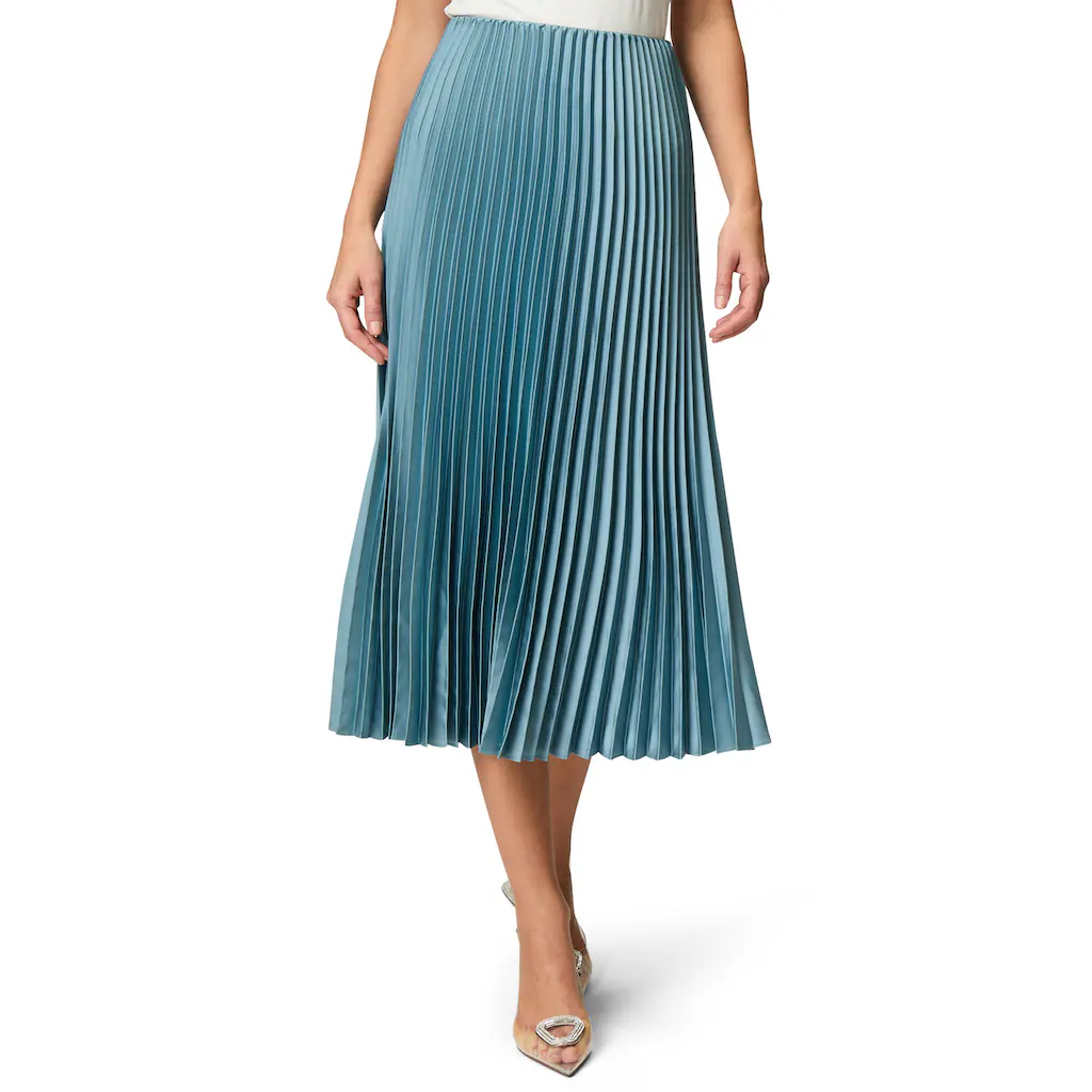 Zero Midirock »zero Satin-Rock Midi mit Plisseefalten« Falten