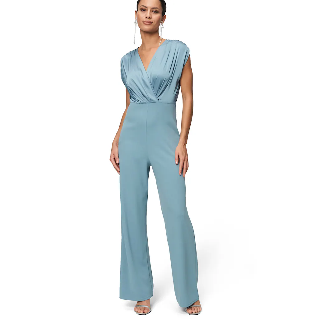Zero Overall »zero Jumpsuit im Materialmix« (1 tlg.) Wickeldesign