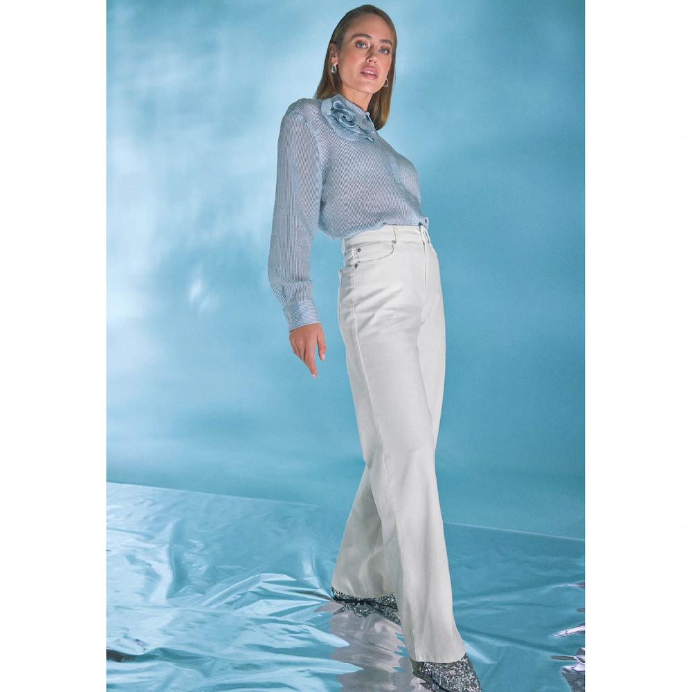 Zero Röhrenhose »zero Sommerjeans Weites Bein 32 Inch« Plain/ohne Details
