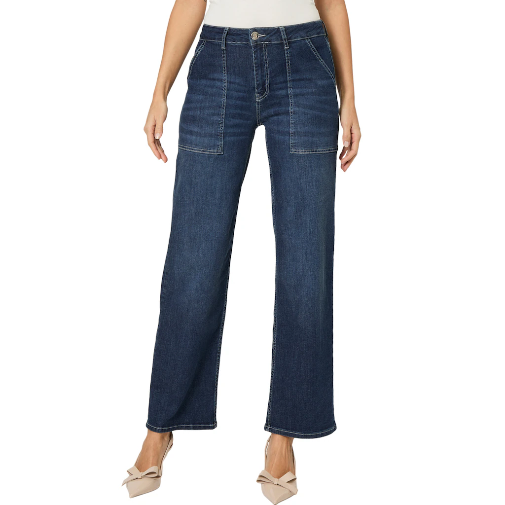 Zero Slim-fit-Jeans »zero Jeans Style WITNEY Wide Leg 32 Inch«