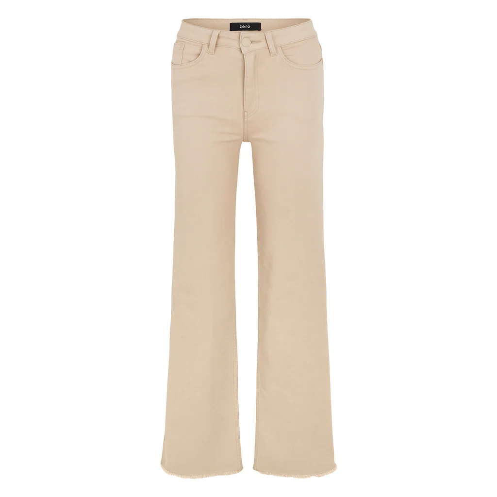 Zero Slim-fit-Jeans »zero Jeans Wide Leg Style WITNEY Beige 32 Inch«