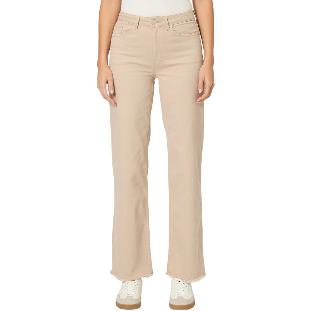 Zero Slim-fit-Jeans »zero Jeans Wide Leg Style WITNEY beige 32 Inch«