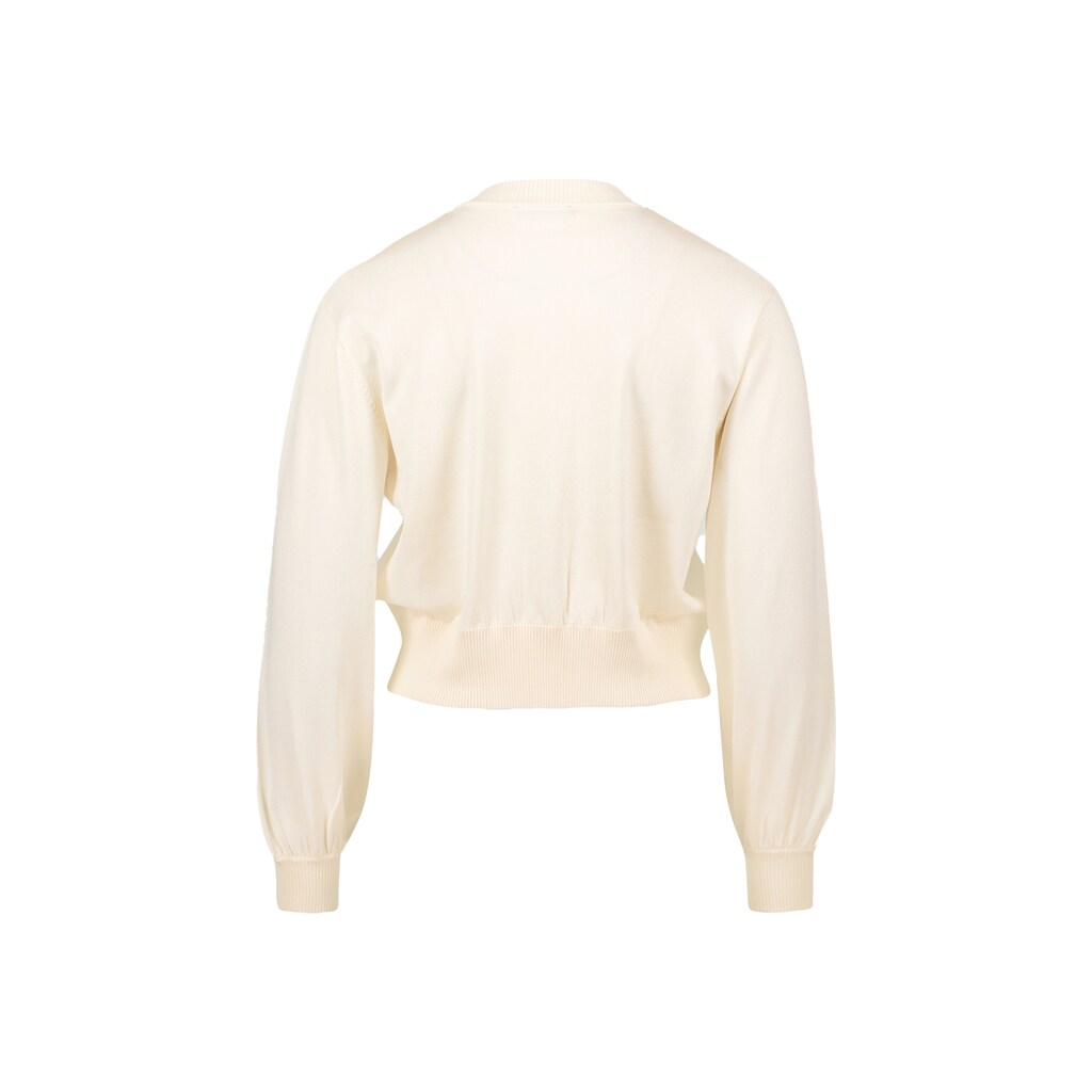 Zero Strickjacke »zero Strickjacke Mit Satinvorderseite« Knopfleiste