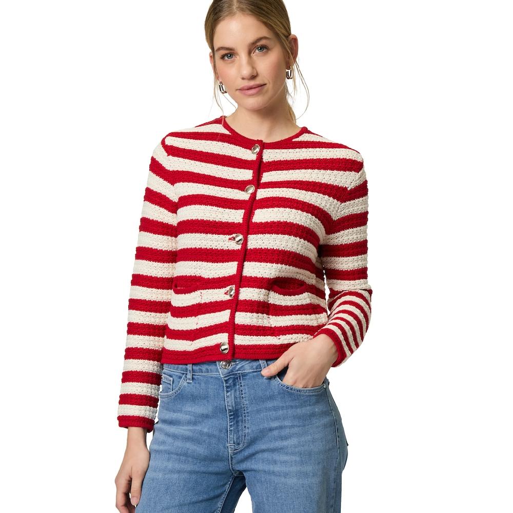 Zero Strickjacke »zero Strickjacke mit Streifen« Knopfleiste