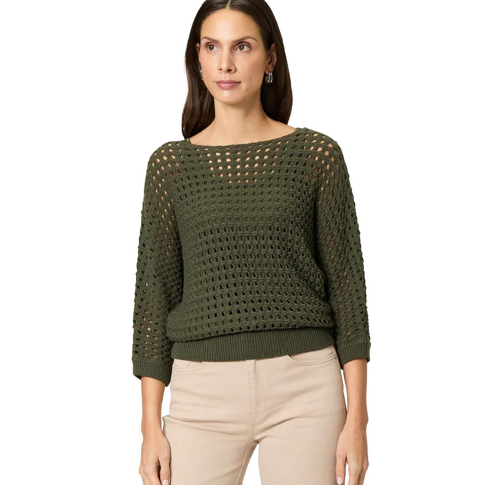 Zero Strickpullover »zero Pullover aus Ajourstrick« (1 tlg.) Lochmuster