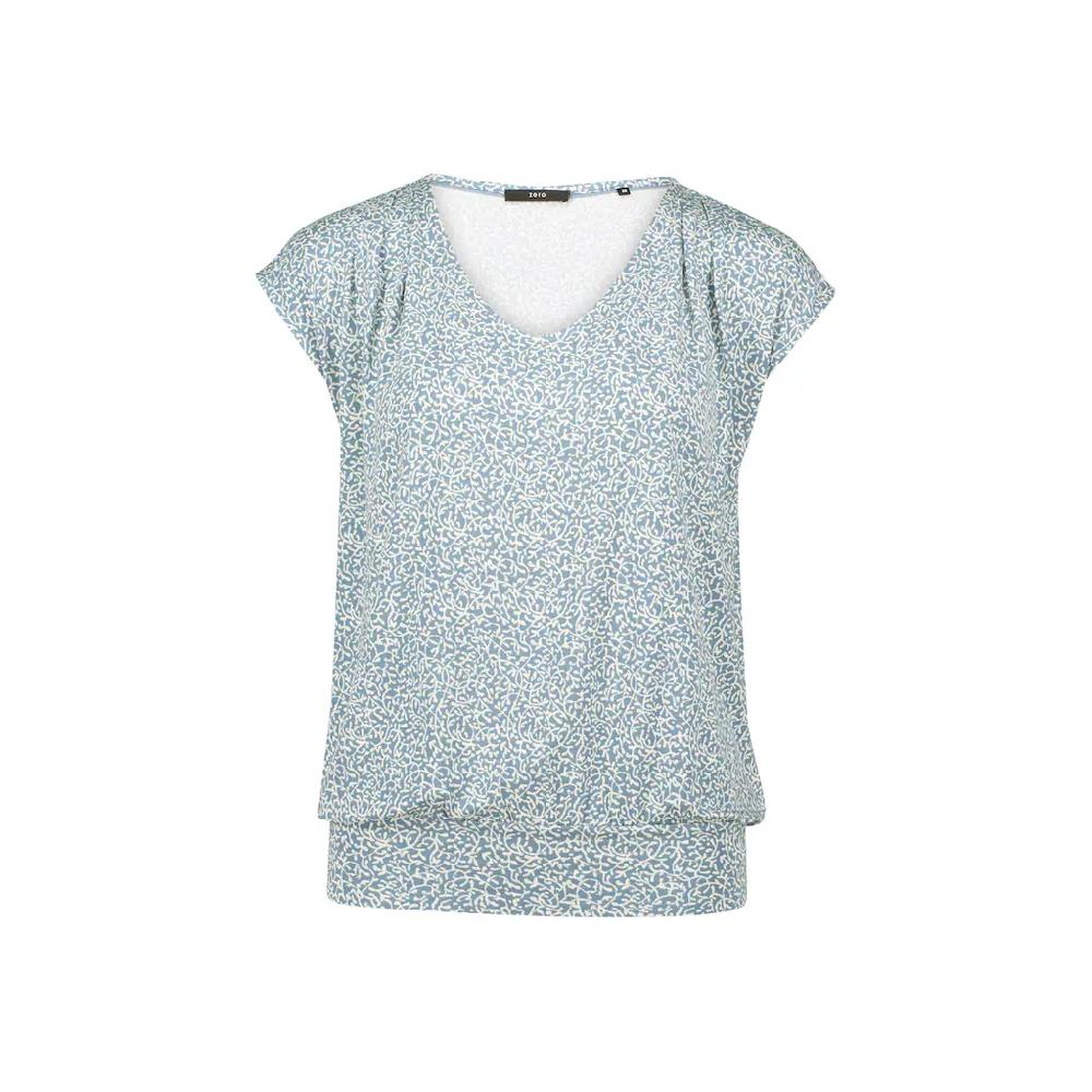 Zero T-Shirt »zero Shirt Mit Blätterdruck« (1 Tlg.) Falten