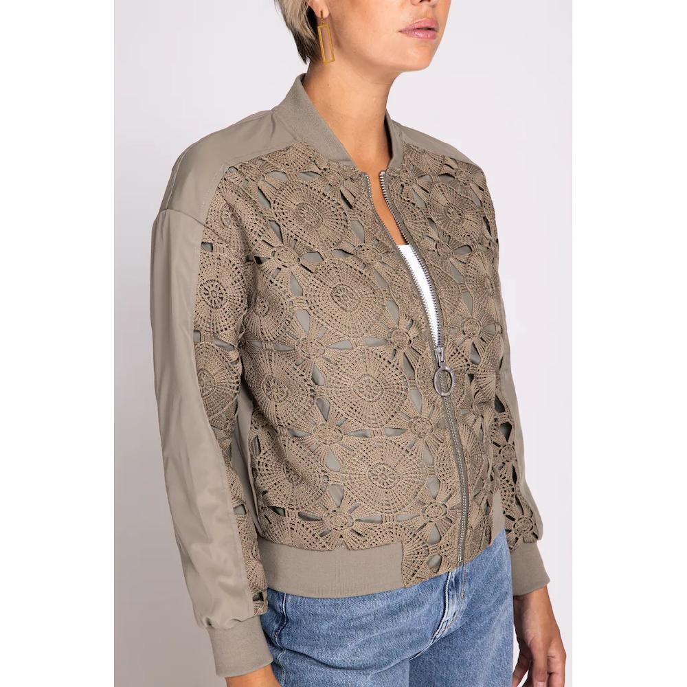 Zhrill Blouson »BELL« Ohne Kapuze Mit Gestrickter-gehäkelter Front