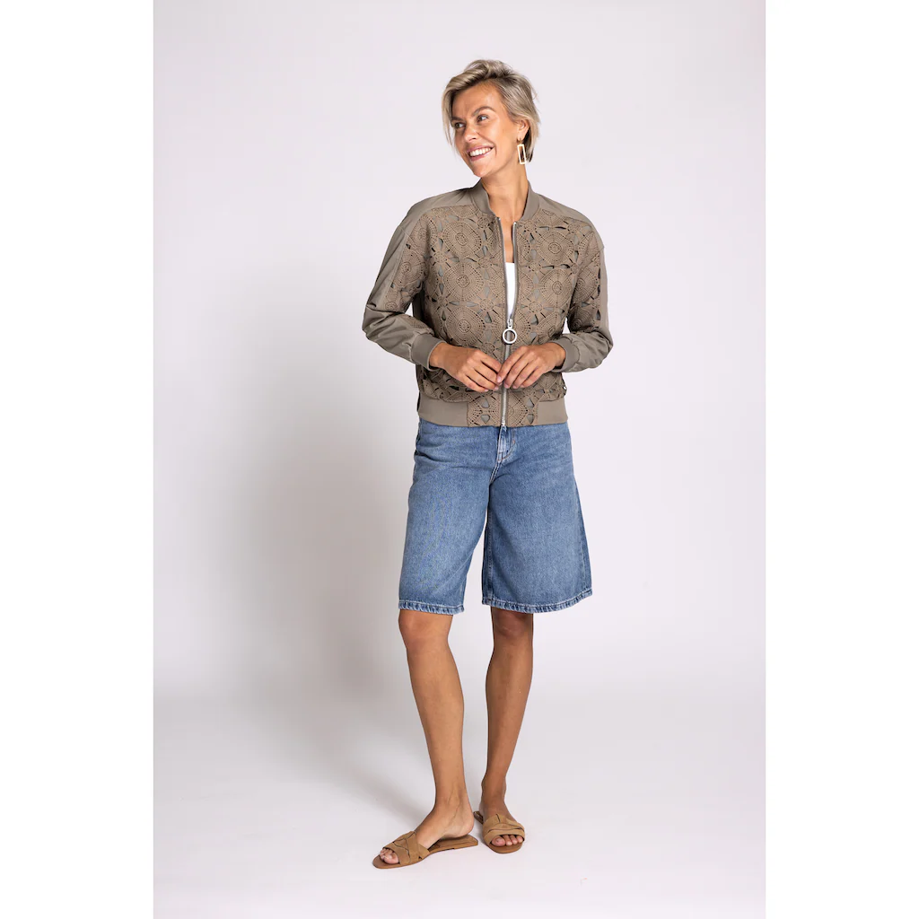 Zhrill Blouson »BELL« Ohne Kapuze Mit Gestrickter-gehäkelter Front