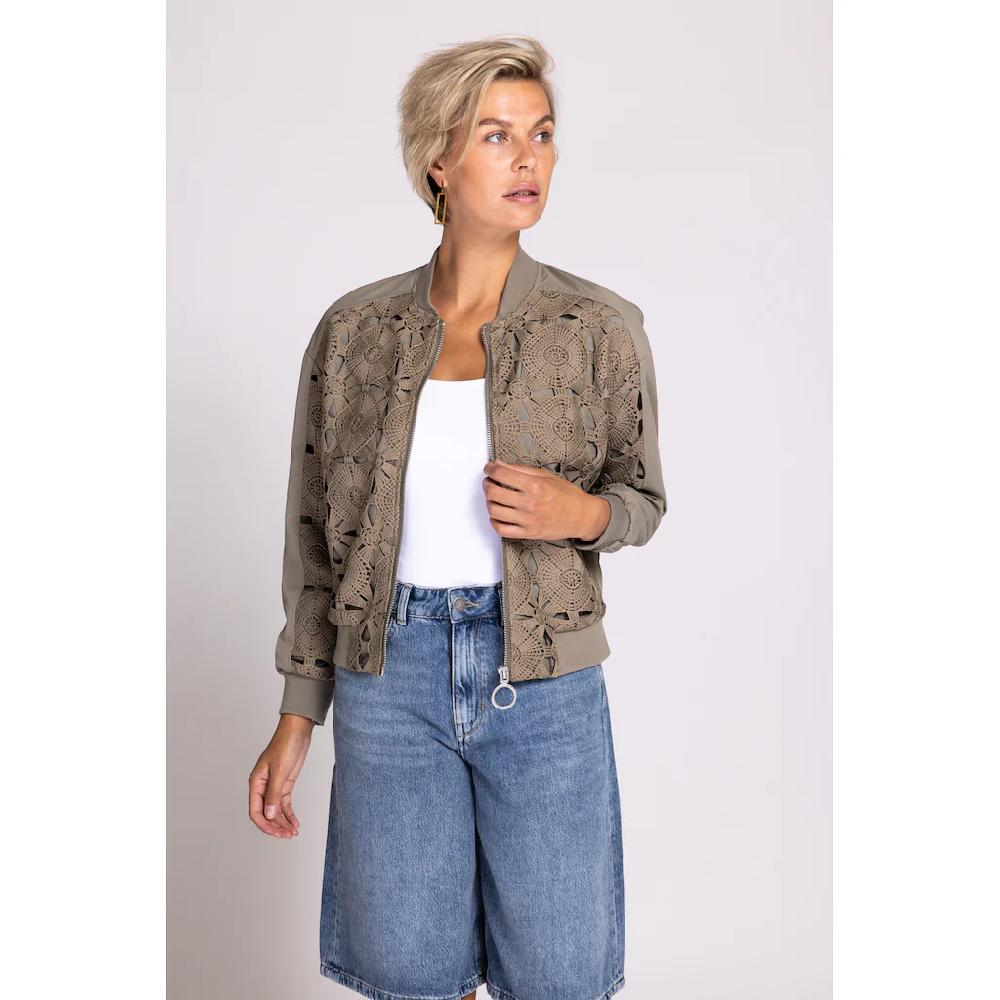 Zhrill Blouson »BELL« ohne Kapuze mit gestrickter-gehäkelter Front