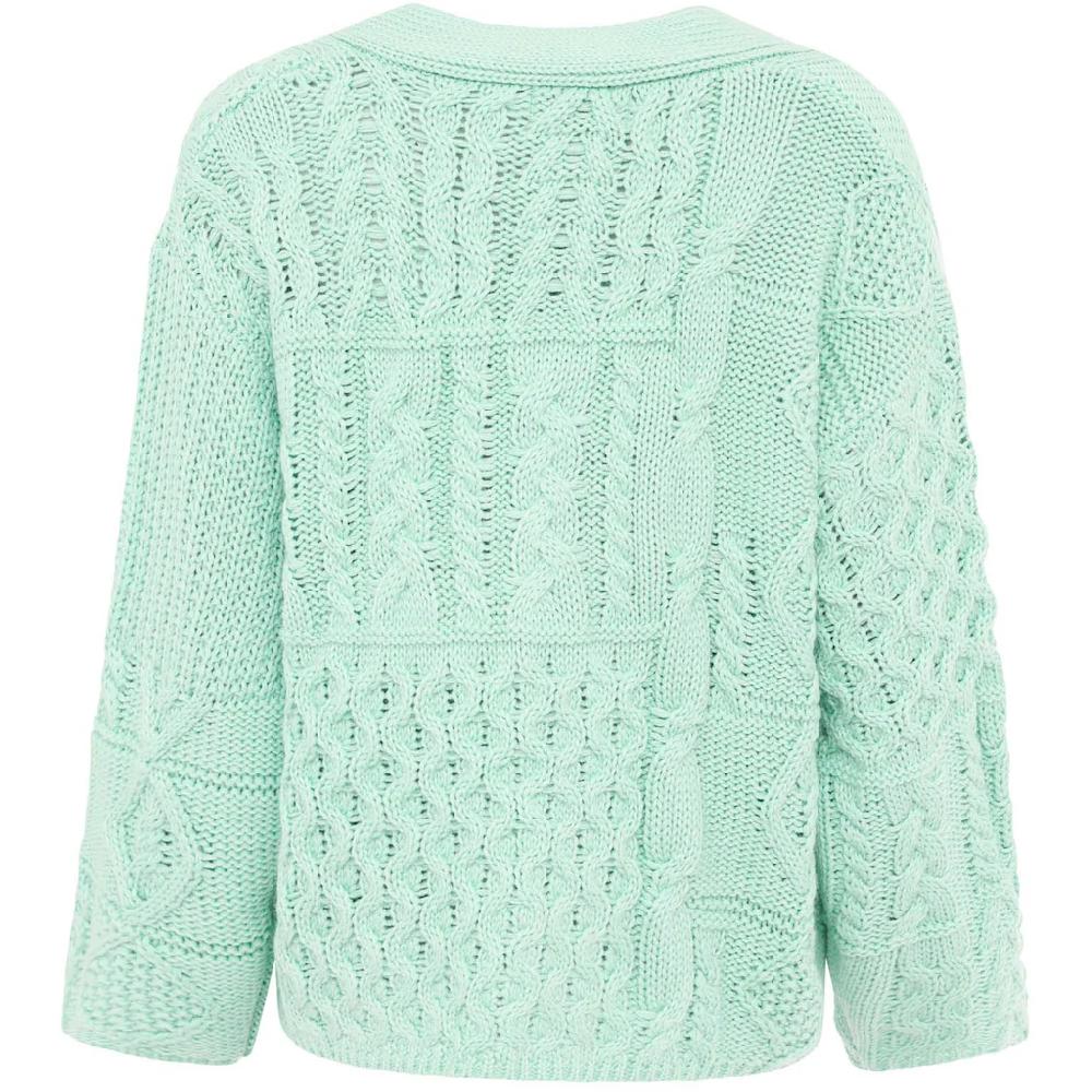 Zwillingsherz Cardigan »"Zopfstrick"« "Zopfstrick" Mit Knopfleiste Und Wollanteil