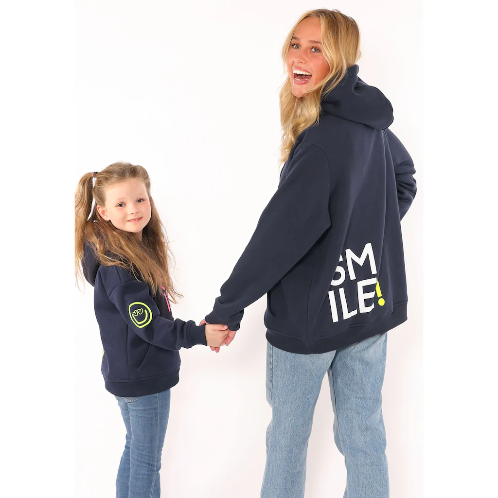 Zwillingsherz Hoodie »"Alissa"« Mit SMILE Print