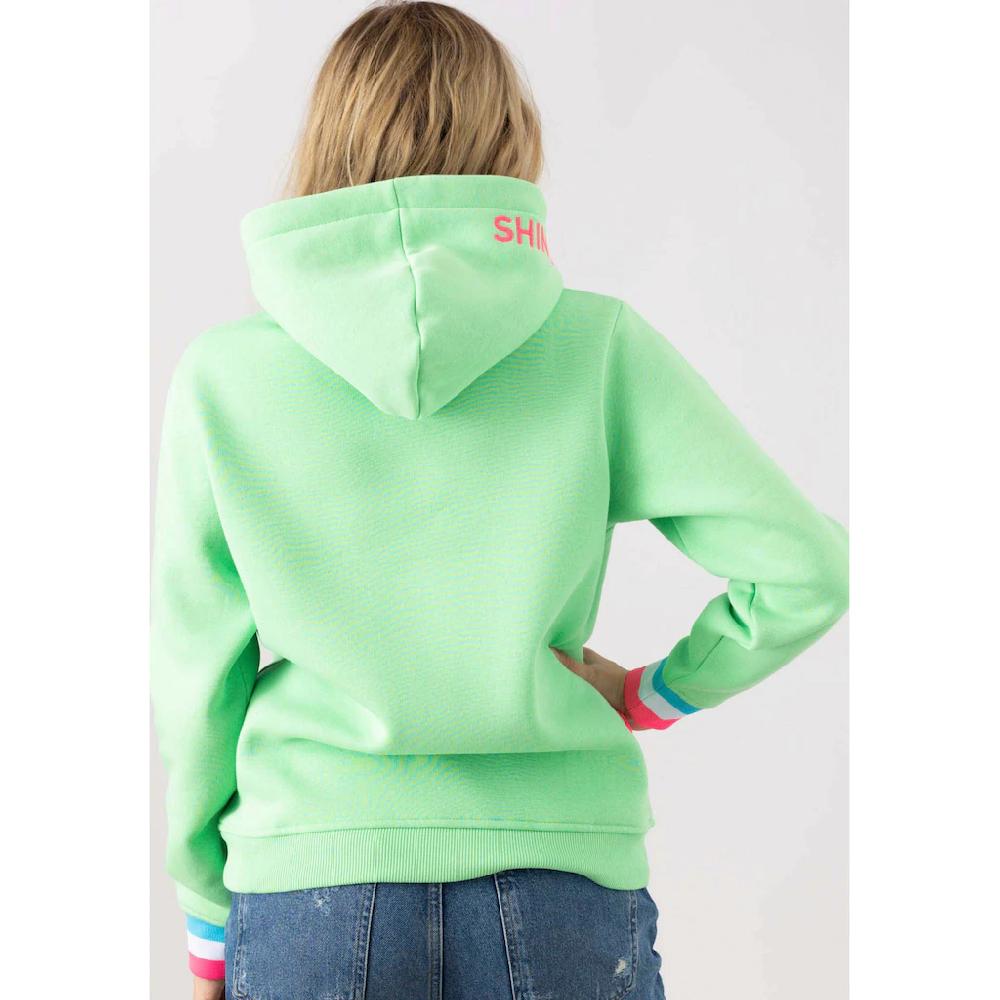 Zwillingsherz Hoodie »Always Happy« Mit Smiley Aufdruck Aus Frottee Und Neon Details