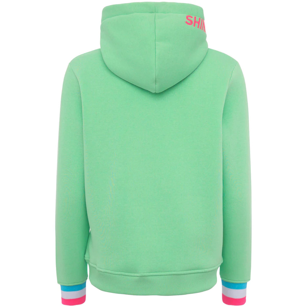 Zwillingsherz Hoodie »Always Happy« Mit Smiley Aufdruck Aus Frottee Und Neon Details