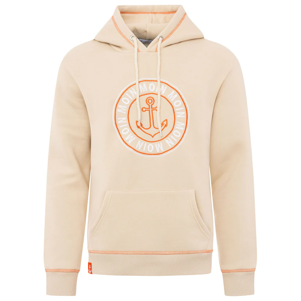 Zwillingsherz Hoodie »"Anker & Moin"« Mit Neongelber Kontrastnaht