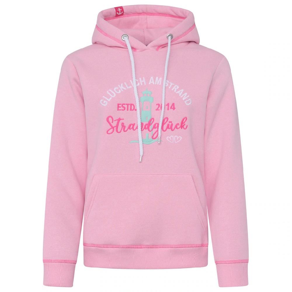 Zwillingsherz Hoodie »"Glücklich Am Strand"« Mit Maritimer Stickerei Kängurutaschen