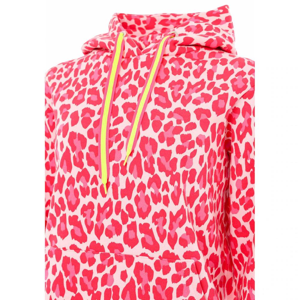 Zwillingsherz Hoodie »"Leo Allover Neon Kante"« Mit Animal-Design Und Kontrastfarbigen Ärmelbündchen