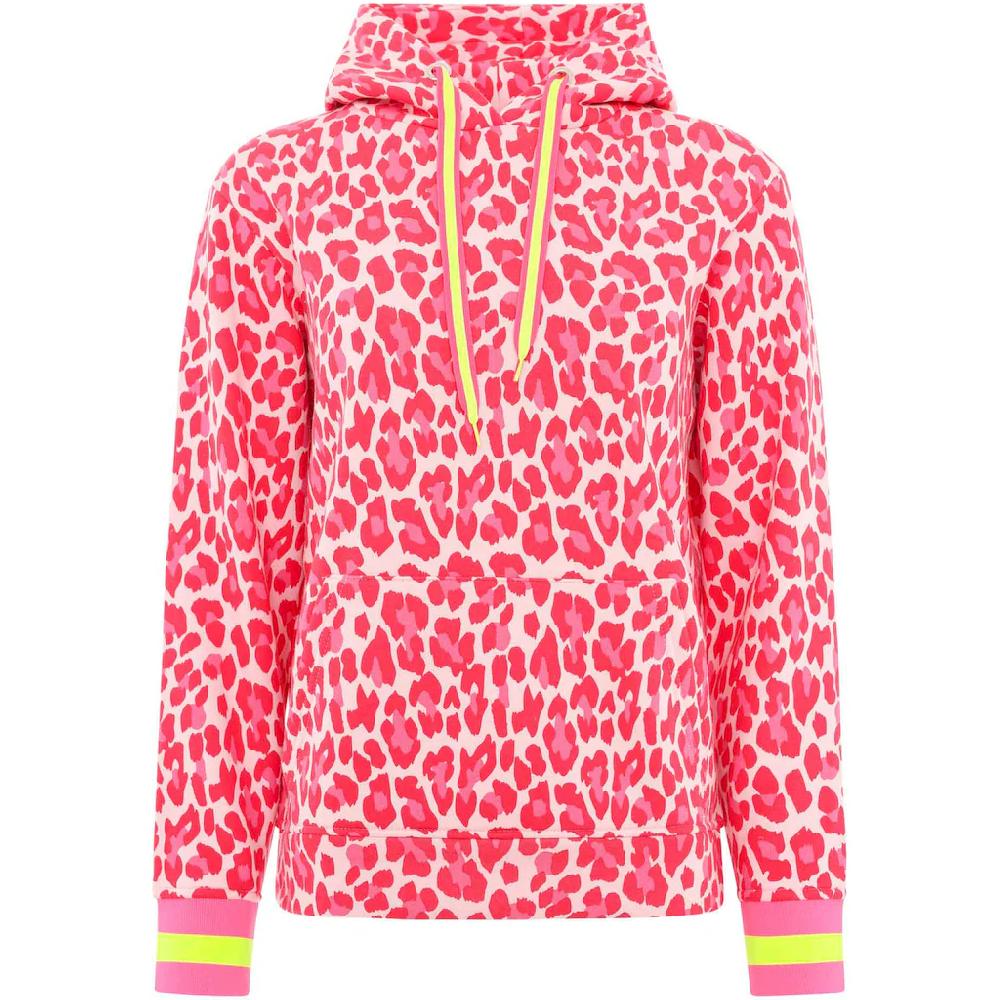 Zwillingsherz Hoodie »"Leo Allover Neon Kante"« mit Animal-Design und kontrastfarbigen Ärmelbündchen