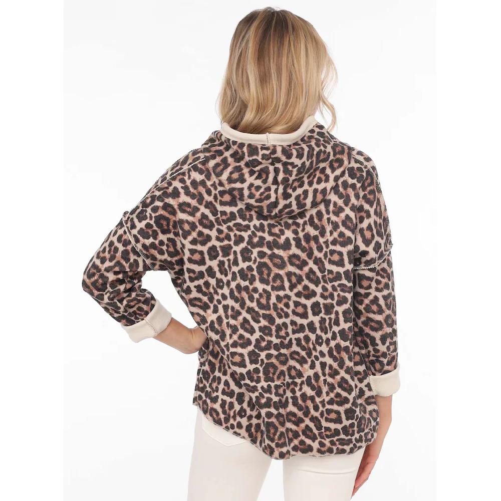 Zwillingsherz Hoodie »"Leo"« Mit Kapuze Und Leoprint