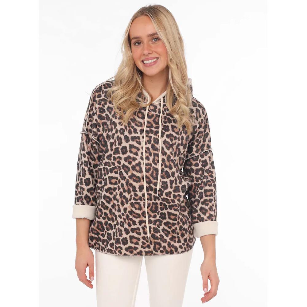 Zwillingsherz Hoodie »"Leo"« mit Kapuze und Leoprint