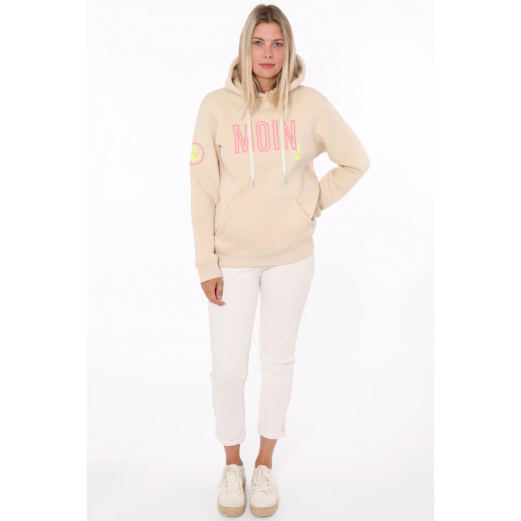 Zwillingsherz Hoodie »Limited Edition« mit Kapuze gesticktem "MOIN" und Anker Motiv