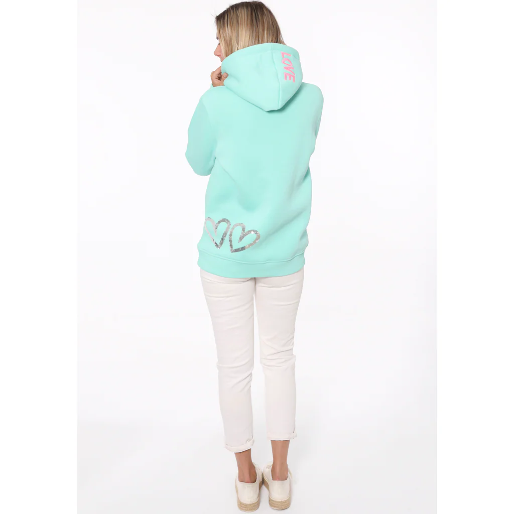 Zwillingsherz Hoodie »"Love Is All You Need ZH"« Mit "Love"-Aufschrift Und Pailettenherzen Am Rücken