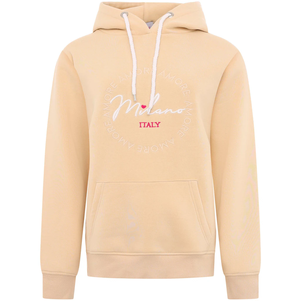 Zwillingsherz Hoodie Mit "Amore"-Aufstick Und Herzchen Am Rücken