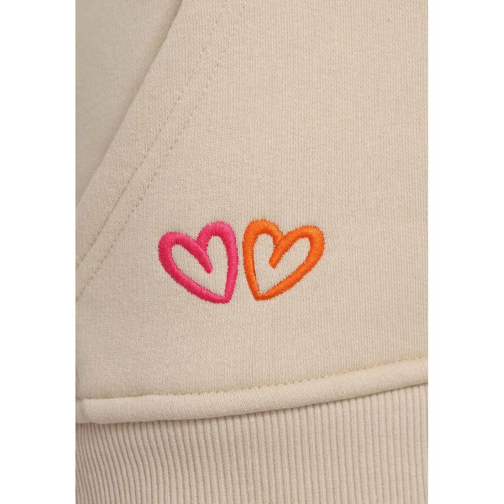 Zwillingsherz Hoodie Mit "Wild And Free"-Aufdruck Im Leo-Design Und Gestickten Herzen
