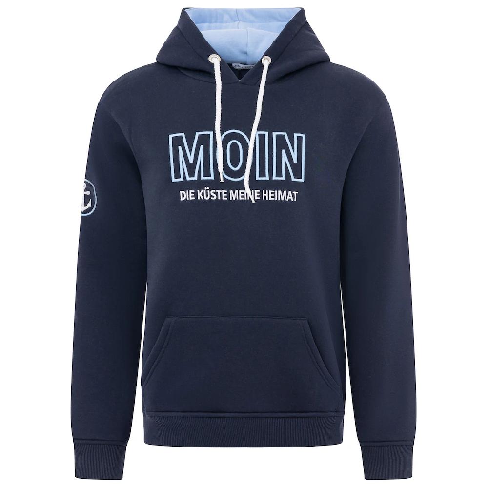 Zwillingsherz Hoodie »"Moin"« Mit Gesticktem Schriftzug Und Ankermotiv Am Ärmel