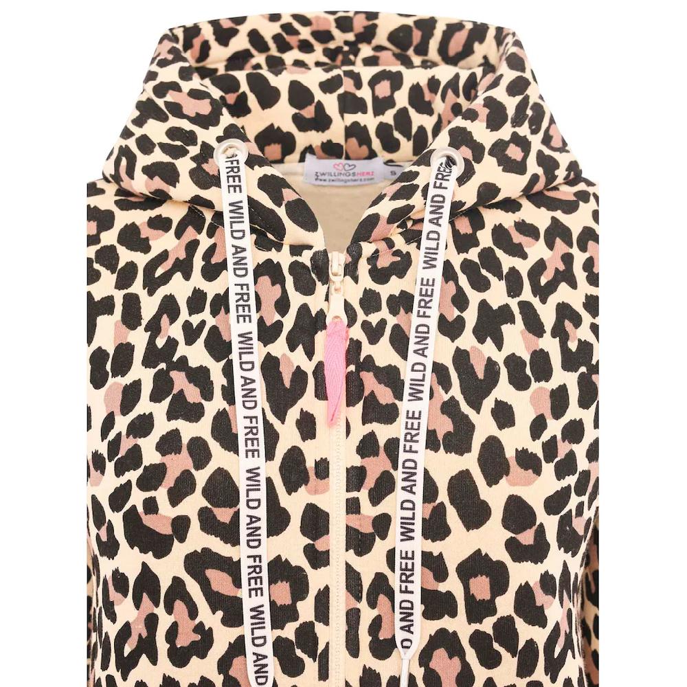 Zwillingsherz Jerseymantel »"Leo Dream"« Mit Allover Leo Look Mit Taschen