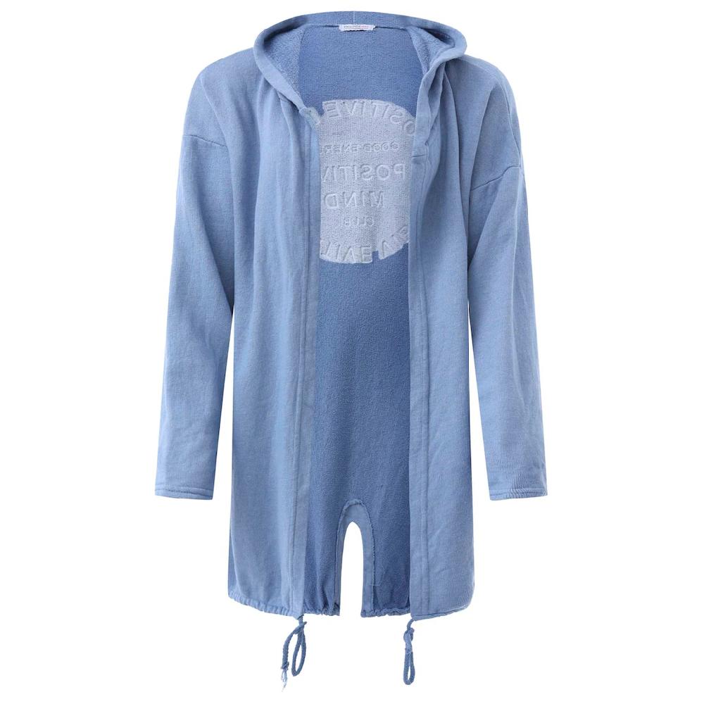 Zwillingsherz Jerseymantel »"Positive Mind"« Mit Kapuze Und "Positiv Mind" Schriftzug Auf Der Rückseite