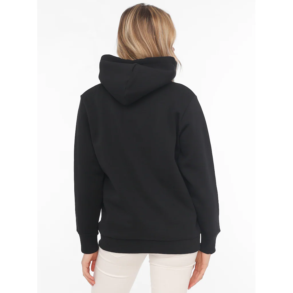 Zwillingsherz Kapuzensweatjacke Mit Bindebändern In Leo-Optik