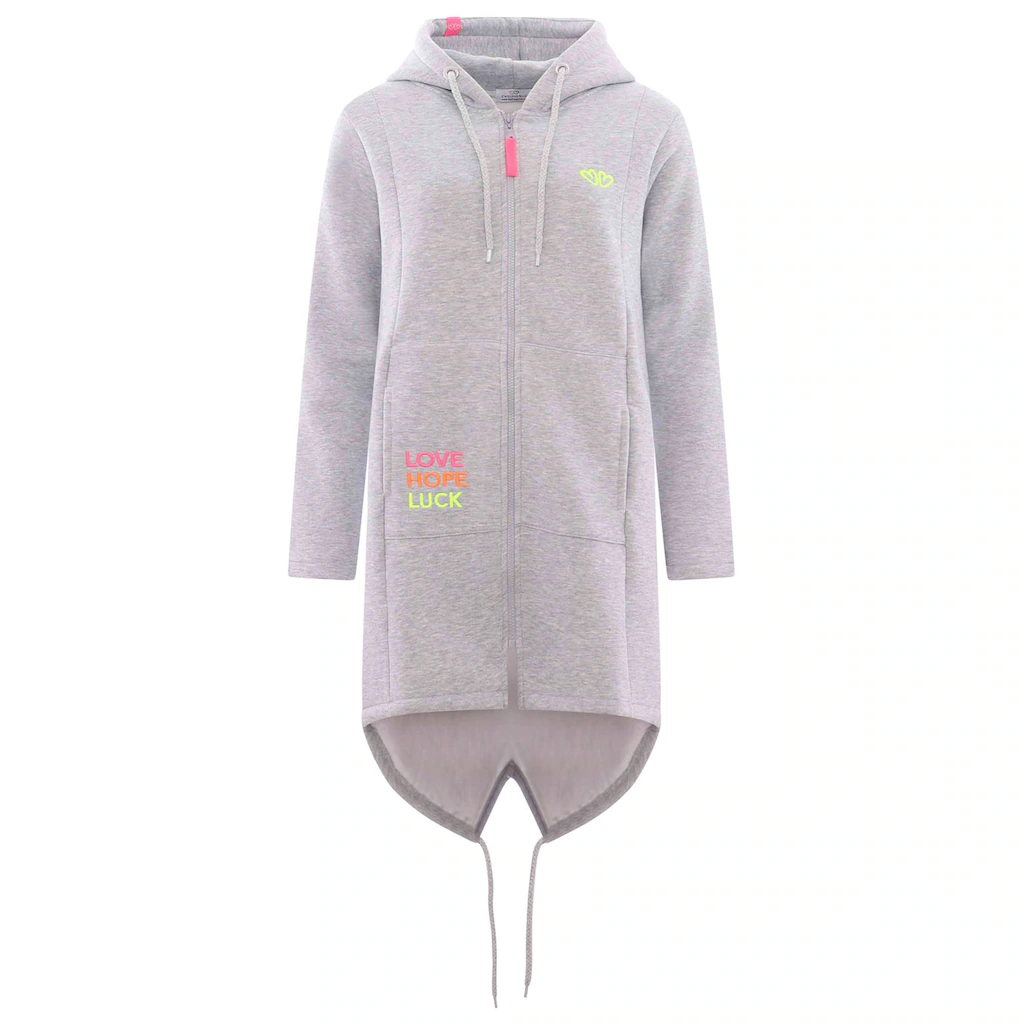 Zwillingsherz Kapuzensweatjacke Mit Kapuze Rückenprint Und Kleinere Frontprints