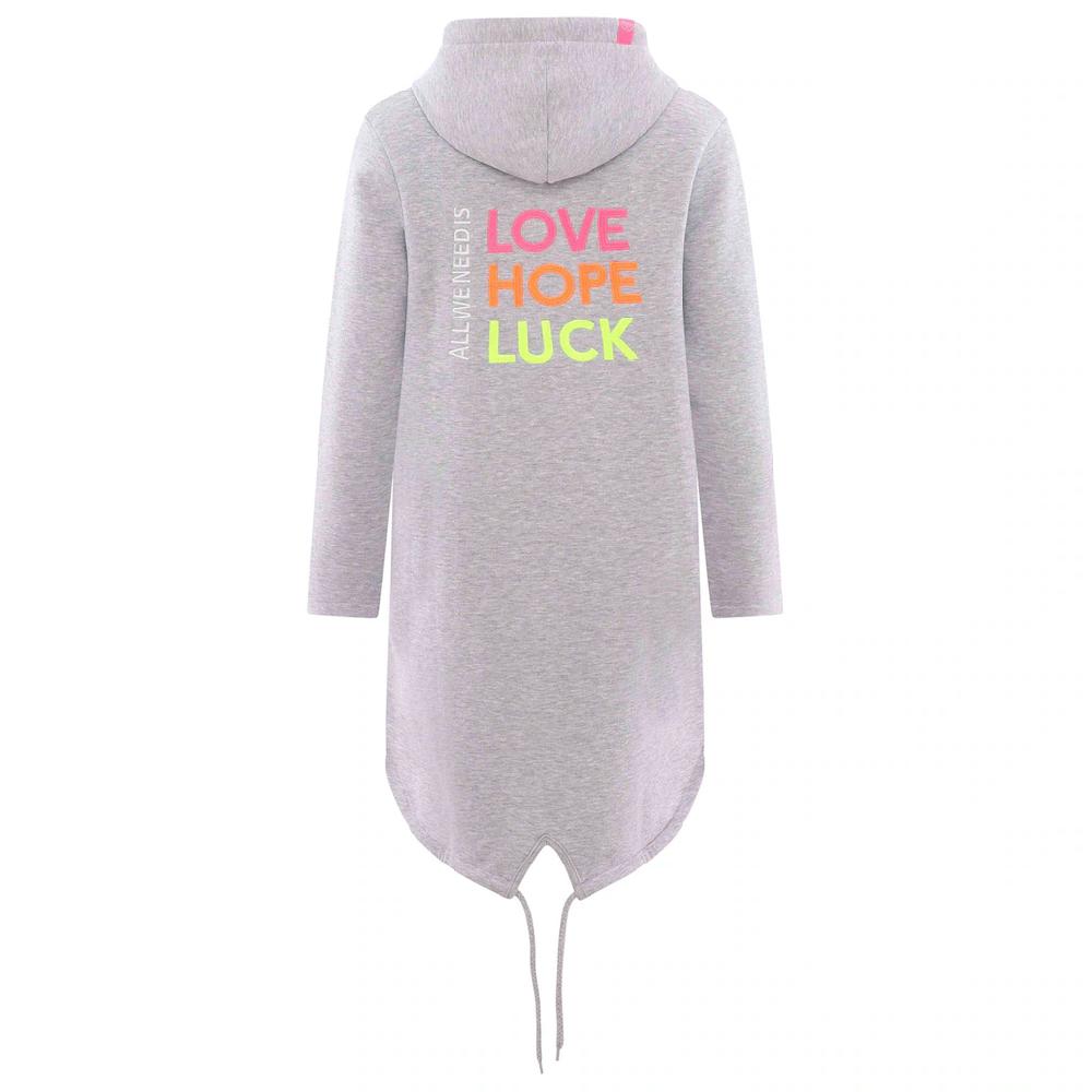 Zwillingsherz Kapuzensweatjacke Mit Kapuze Rückenprint Und Kleinere Frontprints