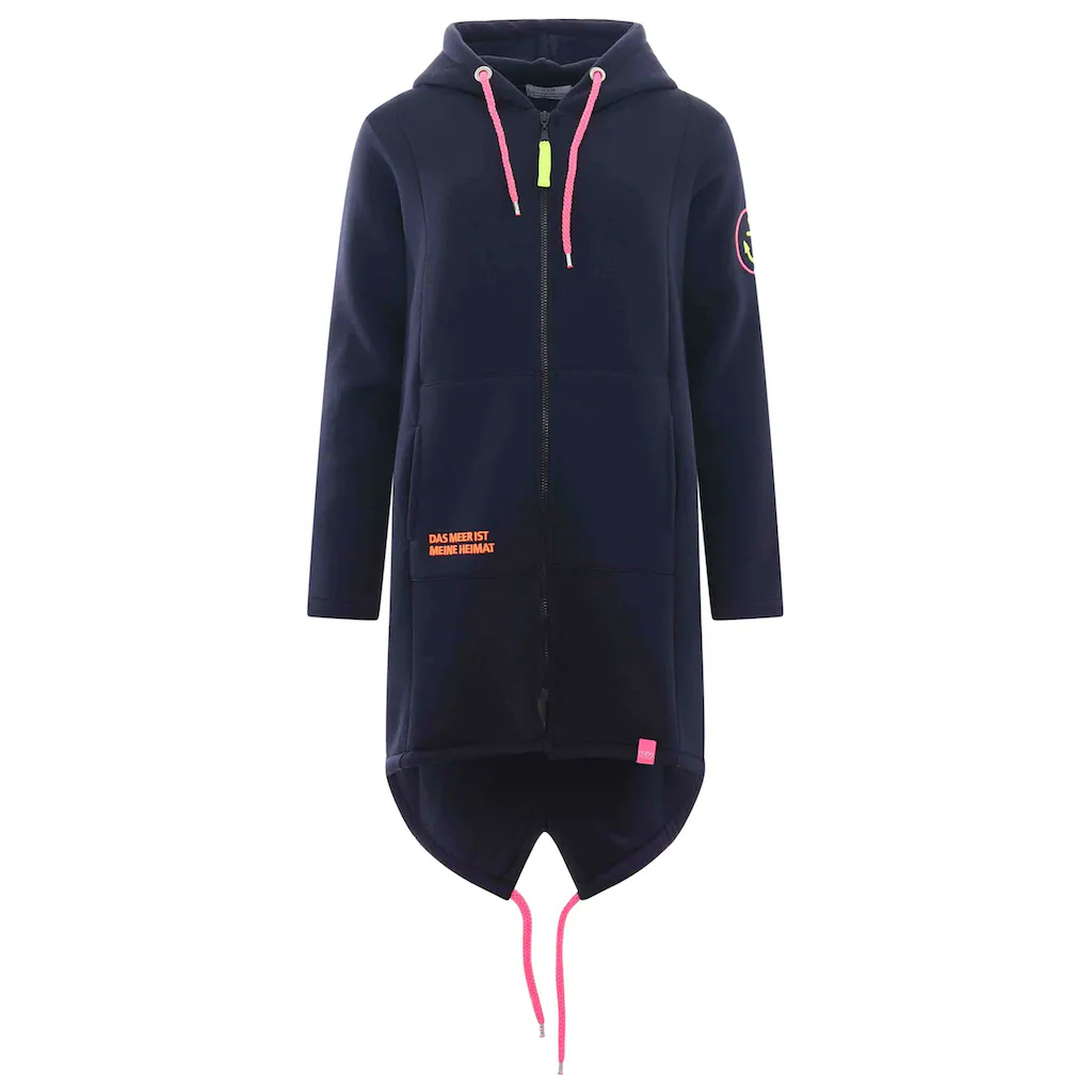 Zwillingsherz Kapuzensweatjacke Mit Kapuze Rückenprint Und Kleinere Frontprints