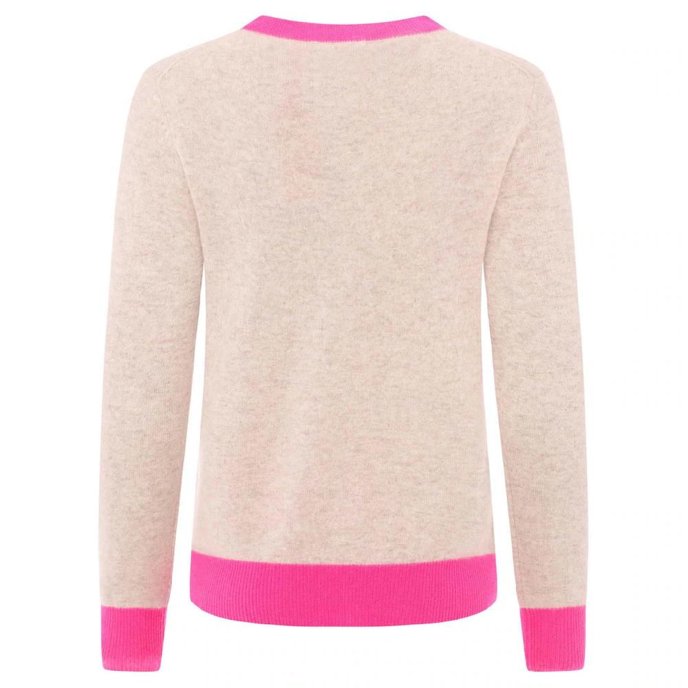 Zwillingsherz Kaschmirpullover »Roundneck With "Colored Edges"« Kaschmir Mit Kontrastbündchen