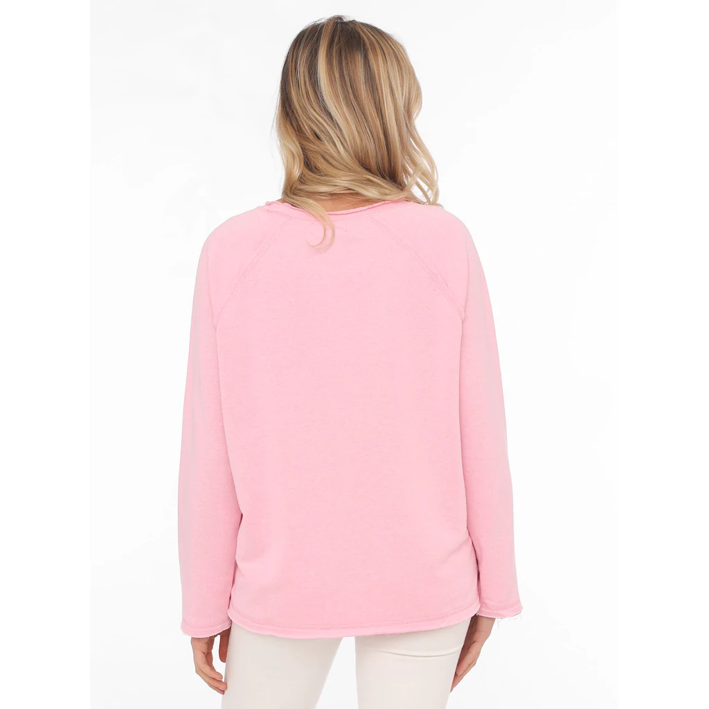 Zwillingsherz Langarmshirt Mit Aufgesticktem "Strandglück"