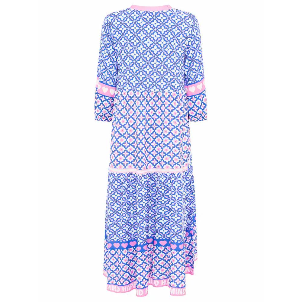 Zwillingsherz Maxikleid »"Dreams"« Mit Mustermix Knopfleiste Und 3/4 Arm