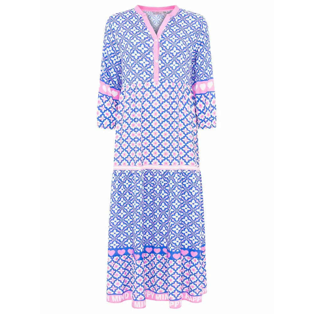 Zwillingsherz Maxikleid »"Dreams"« mit Mustermix Knopfleiste und 3/4 Arm