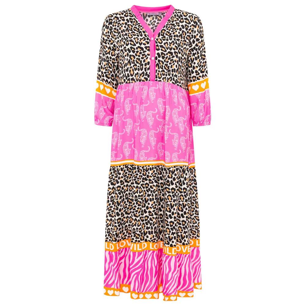 Zwillingsherz Maxikleid »"Wild Love"« mit Leo Zebra und Mustermix