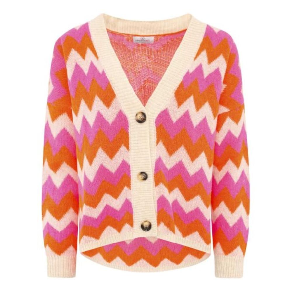 Zwillingsherz Strickjacke »"Buntes ZickZack"« Mit Figurumspielendem Schnitt
