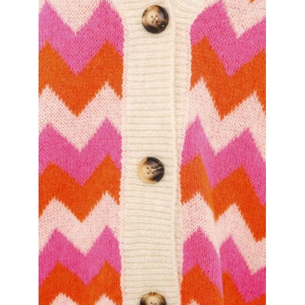 Zwillingsherz Strickjacke »"Buntes ZickZack"« Mit Figurumspielendem Schnitt