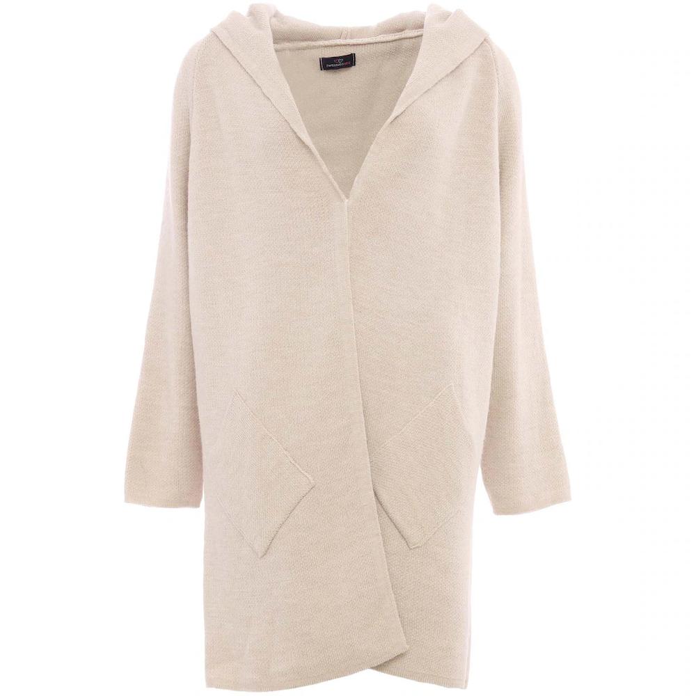 Zwillingsherz Strickjacke Weicher Griff Lockerer Fit Mit Wolle Und Alpaka