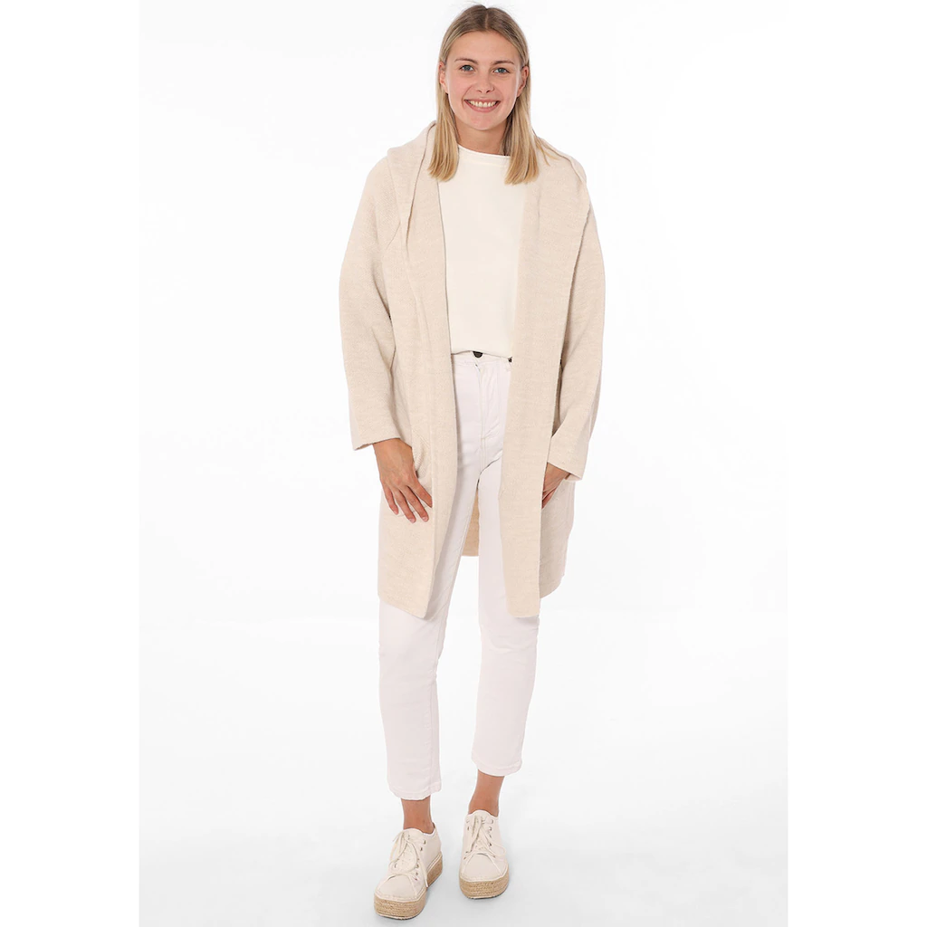 Zwillingsherz Strickjacke weicher Griff lockerer fit mit Wolle und Alpaka