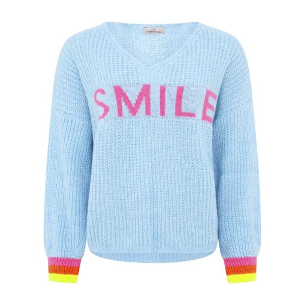 Zwillingsherz Strickpullover »"Smile"« Mit Fröhlichem Aufdruck