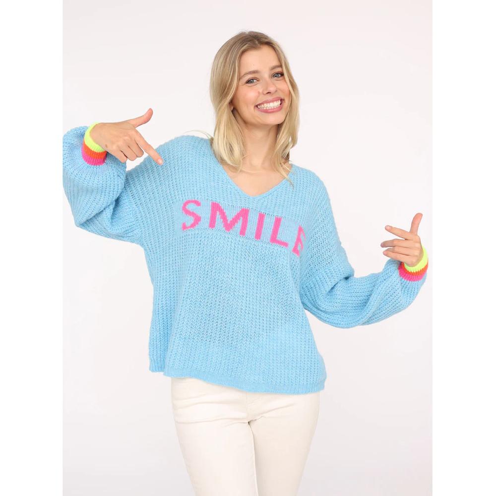 Zwillingsherz Strickpullover »"Smile"« Mit Fröhlichem Aufdruck