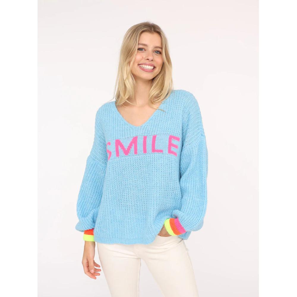 Zwillingsherz Strickpullover »"Smile"« mit fröhlichem Aufdruck