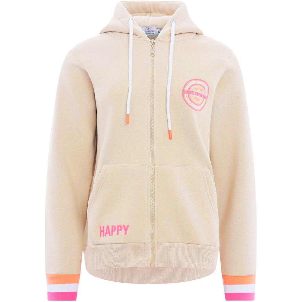 Zwillingsherz Sweatjacke Mit Kapuze Backprint Detailprint Vorne